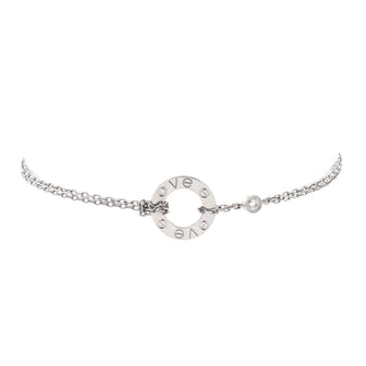 Cartier 2 Diamonds Love Bracelet 18K White Gold with Diamonds
