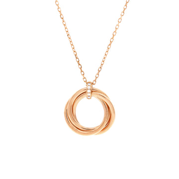 Cartier Trinity Pendant Necklace 18K Rose Gold and Diamonds