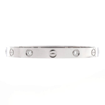 Cartier Love 4 Diamond Bracelet 18K White Gold and Diamonds