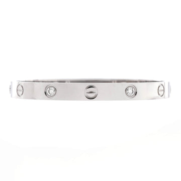 Cartier Love 4 Diamond Bracelet 18K White Gold and Diamonds