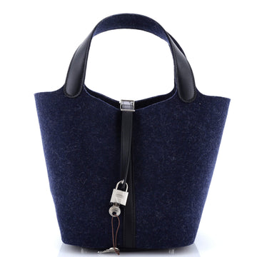 Hermes Picotin Lock Bag Felt with Leather MM