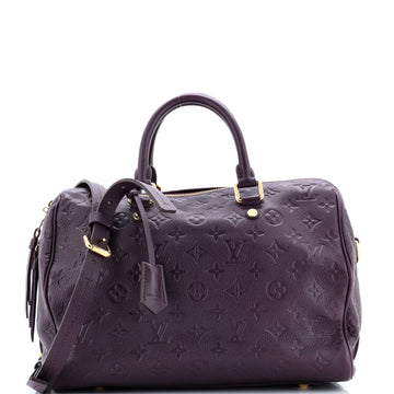 Louis Vuitton Speedy Bandouliere Bag Monogram Empreinte Leather 30
