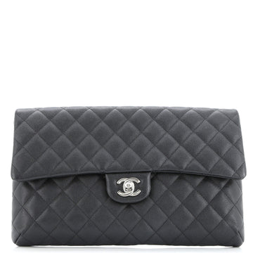 Chanel Classic Flap Clutch Quilted Caviar