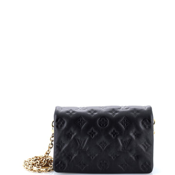 Louis Vuitton Coussin Pochette Monogram Embossed Lambskin