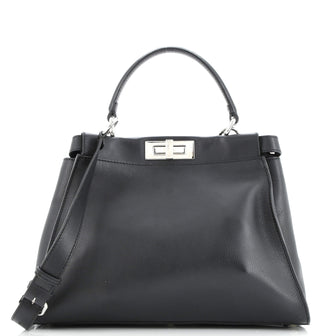 Fendi Monster Peekaboo Bag Calfskin and Python Regular