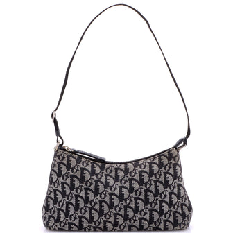 Christian Dior Vintage Trotter Pochette Shoulder Bag Diorissimo Canvas Small