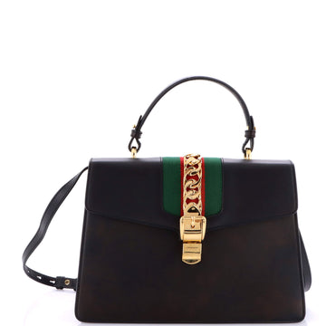 Gucci Sylvie Top Handle Bag Leather Medium