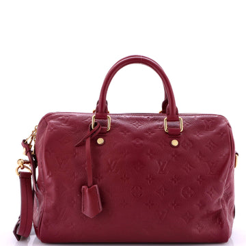 Louis Vuitton Speedy Bandouliere Bag Monogram Empreinte Leather 30