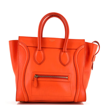 Celine Luggage Bag Grainy Leather Mini