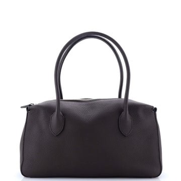 The Row E/W Top Handle Bag Leather