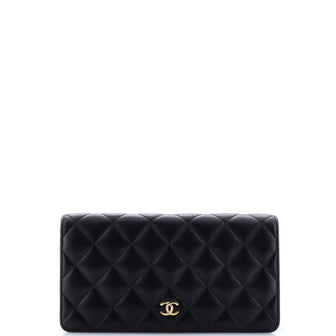 Chanel L-Yen Wallet Quilted Lambskin Long
