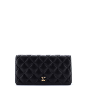 Chanel L-Yen Wallet Quilted Lambskin Long