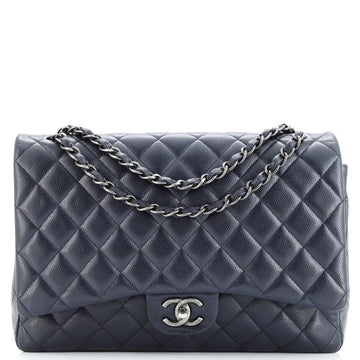 Chanel Classic Double Flap Bag Quilted Caviar Maxi