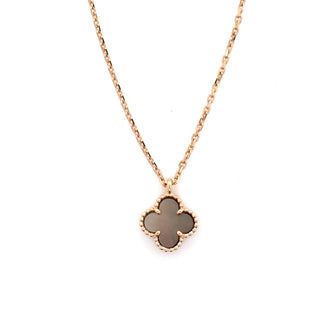 Van Cleef & Arpels Sweet Alhambra Pendant Necklace 18K Rose Gold and Mother of Pearl