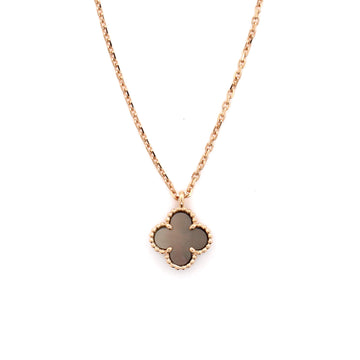 Van Cleef & Arpels Sweet Alhambra Pendant Necklace 18K Rose Gold and Mother of Pearl