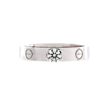 Cartier LOVE Solitaire Ring 18K White Gold with Diamond 0.23CT