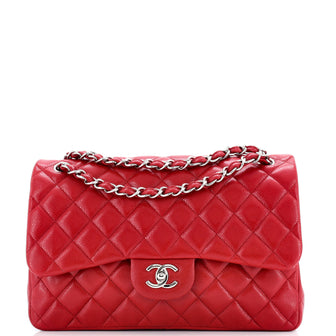 Chanel Classic Double Flap Bag Quilted Caviar Jumbo