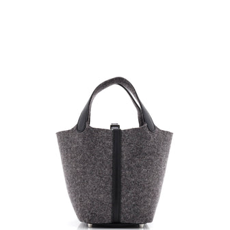 Hermes Picotin Lock Bag Felt with Leather PM