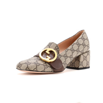 Gucci Women's Blondie Pumps GG Coated Canvas