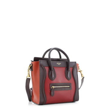 Celine Tricolor Luggage Bag Leather Nano