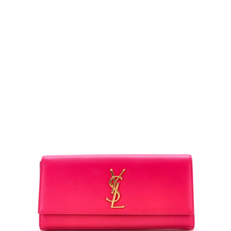 Saint Laurent Classic Monogram Clutch Leather Long
