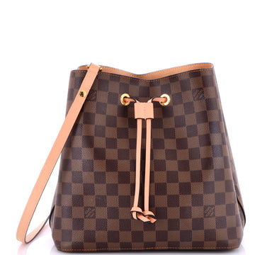 Louis Vuitton NeoNoe Handbag Damier with Leather MM