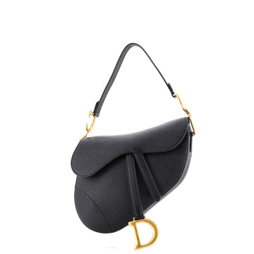 Christian Dior Saddle Handbag Leather Medium
