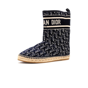 Christian Dior Women's Granville Espadrille Boots Velvet Oblique