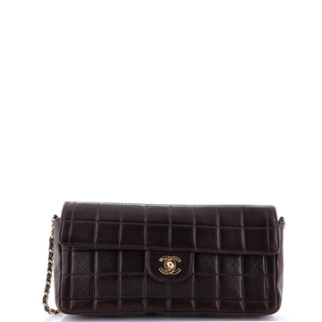 Chanel Chocolate Bar Flap Bag Quilted Lambskin East West