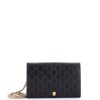 Gucci Signature Wallet on Chain Guccissima Leather