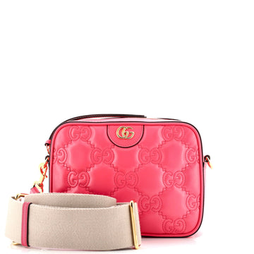 Gucci Zip Camera Bag GG Matelasse Leather Small