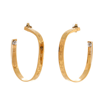 Louis Vuitton Nanogram Hoop Earrings Metal