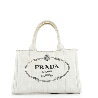 Prada Canapa Convertible Tote Denim Mini