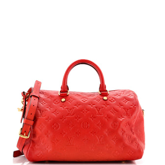 Louis Vuitton Speedy Bandouliere Bag Monogram Empreinte Leather 30