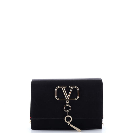 Valentino Garavani VCase Shoulder Bag Leather Small Black 3569072