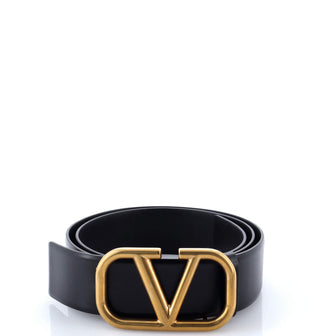 Valentino Garavani VLogo Reversible Belt Leather Wide