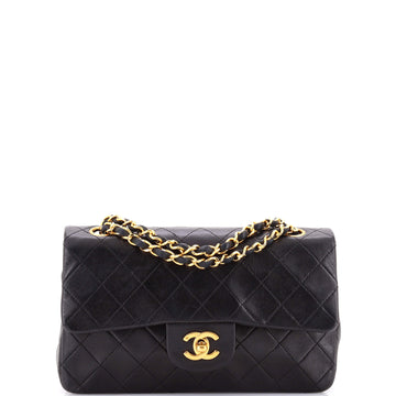 Chanel Vintage Classic Double Flap Bag Quilted Lambskin Small