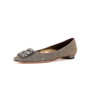 Manolo Blahnik Women's Hangisi Flats Glitter Fabric