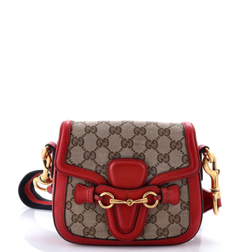 Gucci Lady Web Shoulder Bag GG Canvas Small