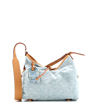 Louis Vuitton CarryAll Hobo Monogram Denim PM