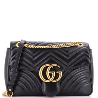 Gucci GG Marmont Flap Bag Matelasse Leather Medium