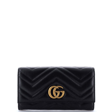 Gucci GG Marmont Continental Wallet Matelasse Leather
