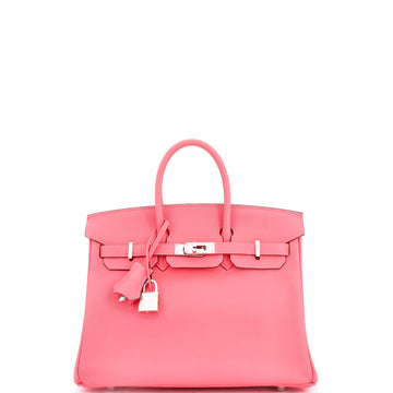 Hermes Birkin Handbag Pink Swift with Palladium Hardware 25
