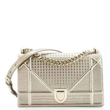 Christian Dior Diorama Flap Bag Cannage Embossed Calfskin Medium
