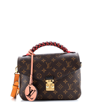 Louis Vuitton Braided Handle Pochette Metis Monogram Canvas with Leather