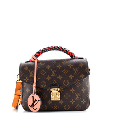 Louis Vuitton Braided Handle Pochette Metis Monogram Canvas with Leather