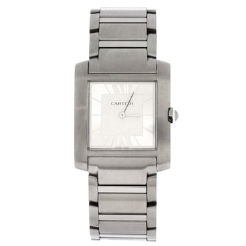 Cartier Tank Francaise Japan Limited Quartz Watch Stainless Steel 27