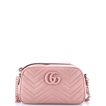 Gucci GG Marmont Monochrome Shoulder Bag Matelasse Leather Small