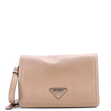 Prada Full Flap Shoulder Bag Glace Calf Small