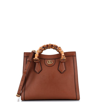 Gucci Diana NM Bamboo Handle Tote Leather Small